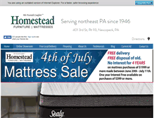 Tablet Screenshot of homesteadfurn.com